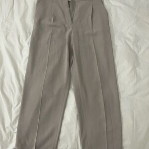 Chic Taupe High-Waisted Trousers